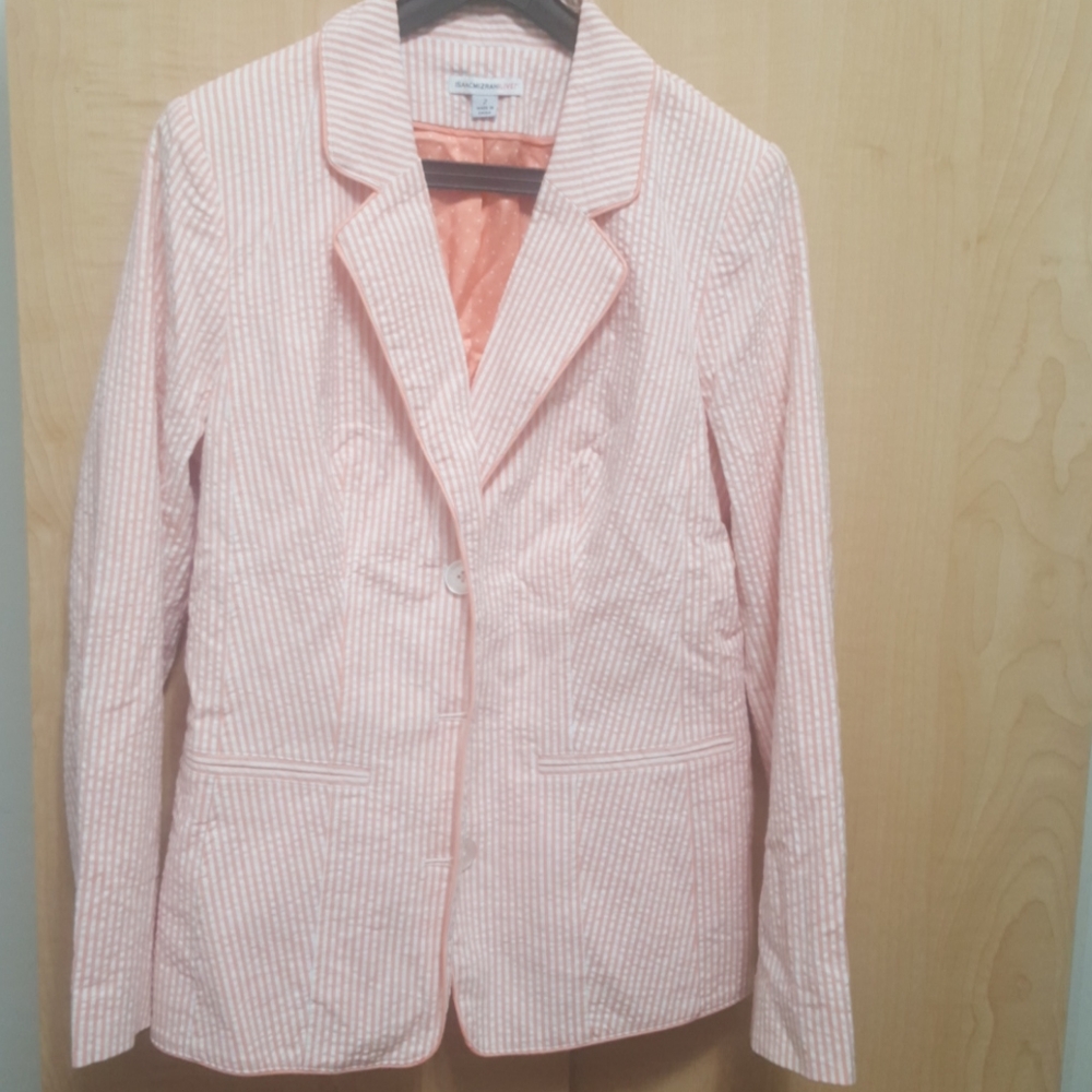 ISAAC MIZRAHI STRIPE Blazer. NWOT. Size 2.